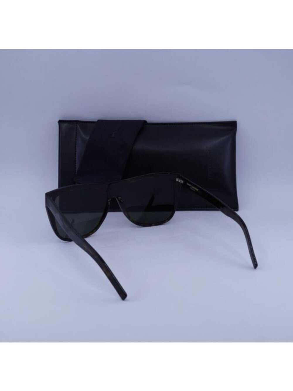 Saint Laurent SL 1 SLIM 002 Square Sunglasses - Havana/Grey - Picture 10 of 10